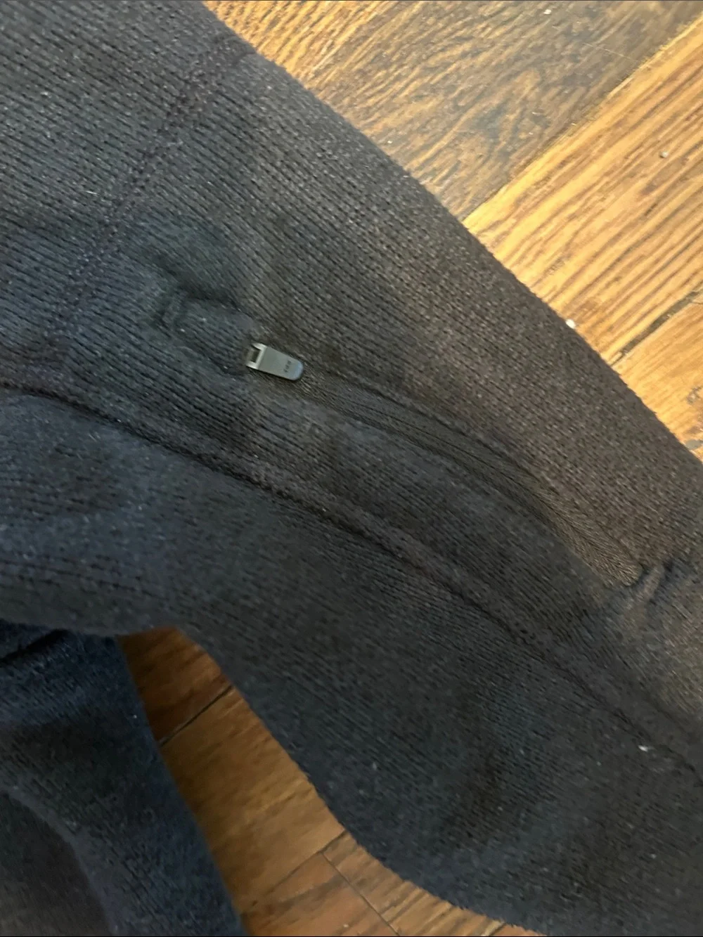 The North Face Black Fleece Zip-Up Jacket with White Logo